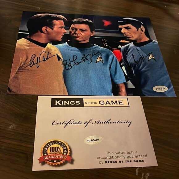 Autograph Shatner Star Trek shatner Leonard nimoy 8x10 photo - Picture 1 of 1